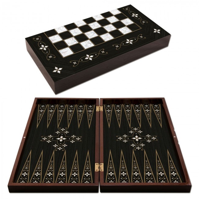 Polyester Antique Enamel Backgammon